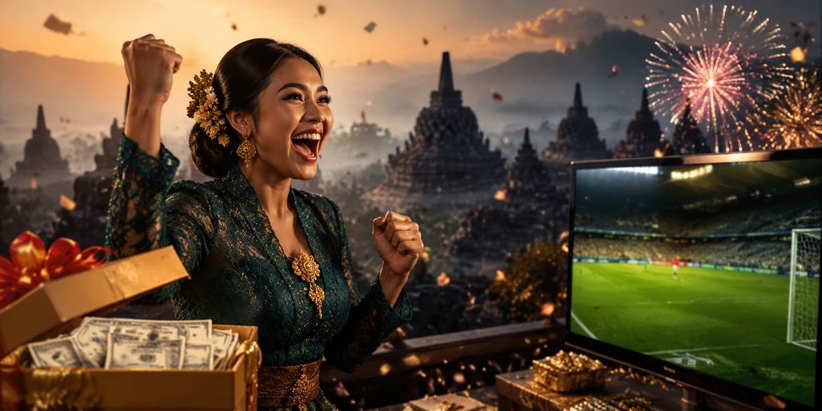 Suasana festival taruhan meriah dengan dekorasi cerah dan peserta antusias
