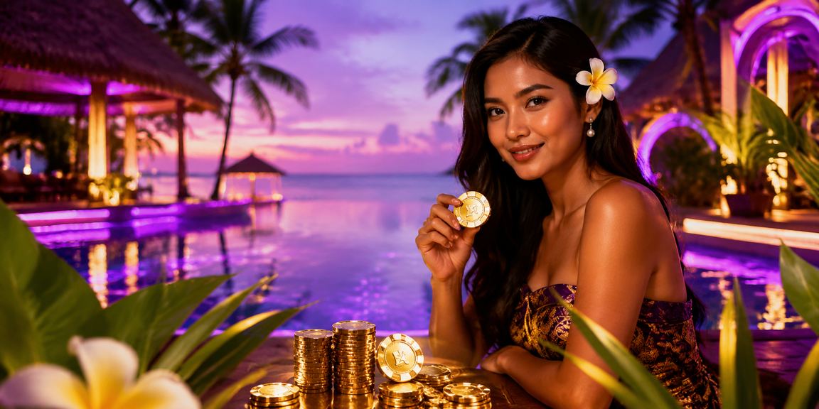 Tampilan layar bonus cashback dengan pencahayaan neon yang modern dan dinamis